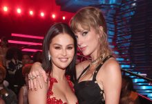 Selena Gomez and Taylor Swift at the 2023 MTV Video Music Awards held at Prudential Center on September 12, 2023 in Newark, New Jersey.
