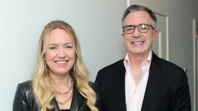 (L-R) Lynette Howell Taylor, President, Academy of Motion Picture Arts and Sciences, and Bill Kramer, CEO, Academy of Motion Picture Arts and Sciences, attend The Hollywood Reporter Nominees Night presented by Basil Hayden and Maserati at Chateau Marmont on February 10, 2026 in Los Angeles, California.