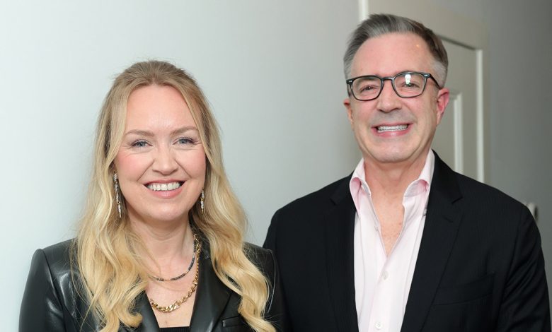 (L-R) Lynette Howell Taylor, President, Academy of Motion Picture Arts and Sciences, and Bill Kramer, CEO, Academy of Motion Picture Arts and Sciences, attend The Hollywood Reporter Nominees Night presented by Basil Hayden and Maserati at Chateau Marmont on February 10, 2026 in Los Angeles, California.