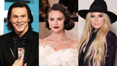 From left: Jim Carrey, Selena Gomez and Avril Lavigne.
