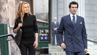 Love Story: John F. Kennedy Jr. and Carolyn Bessette, (l-r) Sarah Pidgeon as Carolyn Bessette Kennedy, Paul Kelly as John F. Kennedy Jr.