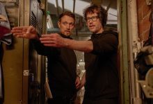 Directors Matt Bettinelli-Olpin and Tyler Gillett on the set of Ready or Not 2: Here I Come