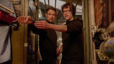 Directors Matt Bettinelli-Olpin and Tyler Gillett on the set of Ready or Not 2: Here I Come